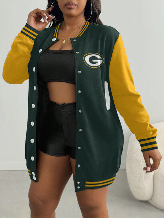 Green Bay Packers Women's Limited Edition Button Down Long Sleeve Jacket Dress