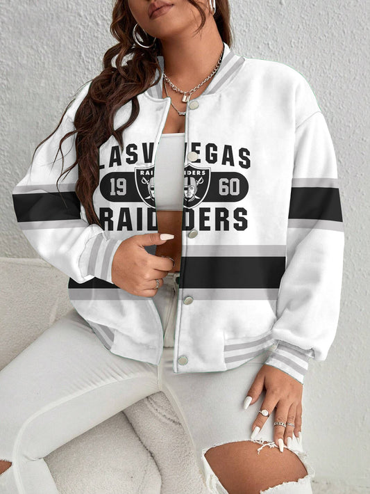 Las Vegas Raiders Women's Long Pass Full- Snap Casual Jacket