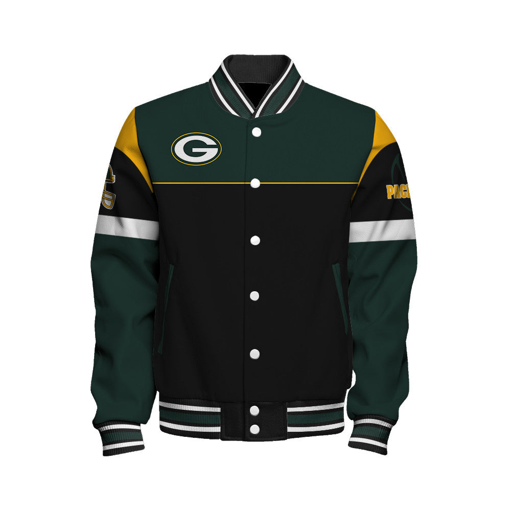 Green Bay Packers National Football League 2025 -26 Feel The Power Unisex Varsity Jacket