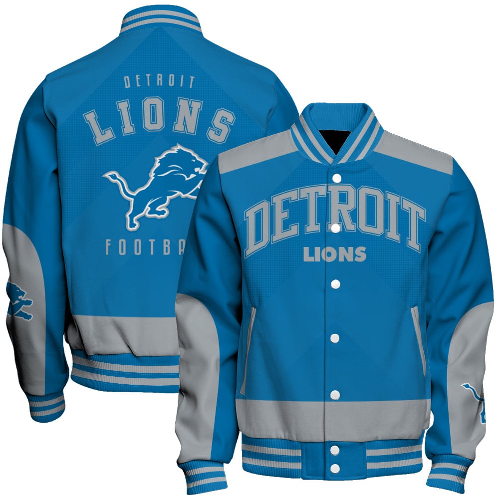 Detroit Lions Football Team 2025 - 26 Stay Ahead Of The Trend Unisex Varsity Jacket