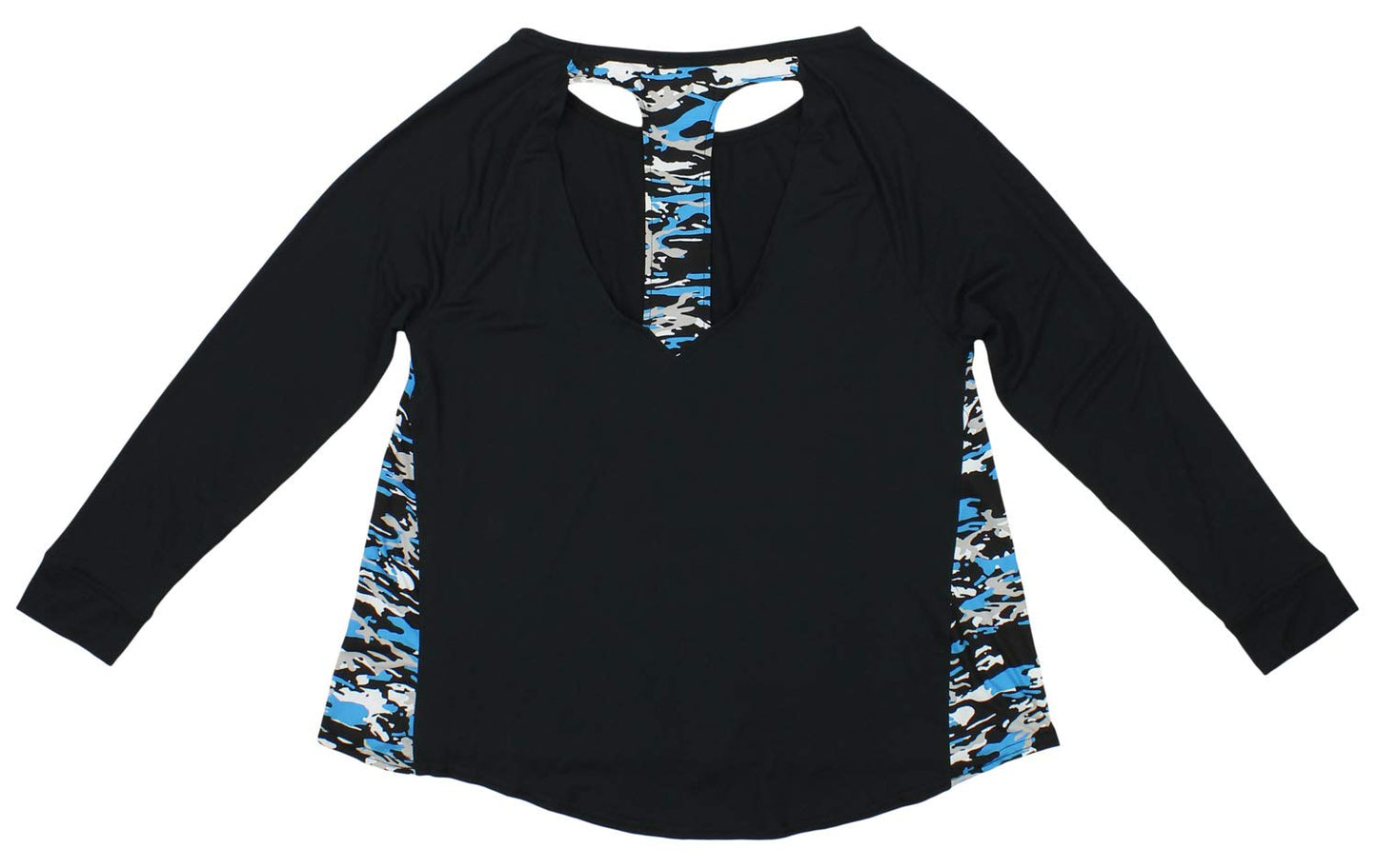 Zubaz Women's NFL Carolina Panthers Racer Back Shirt Top