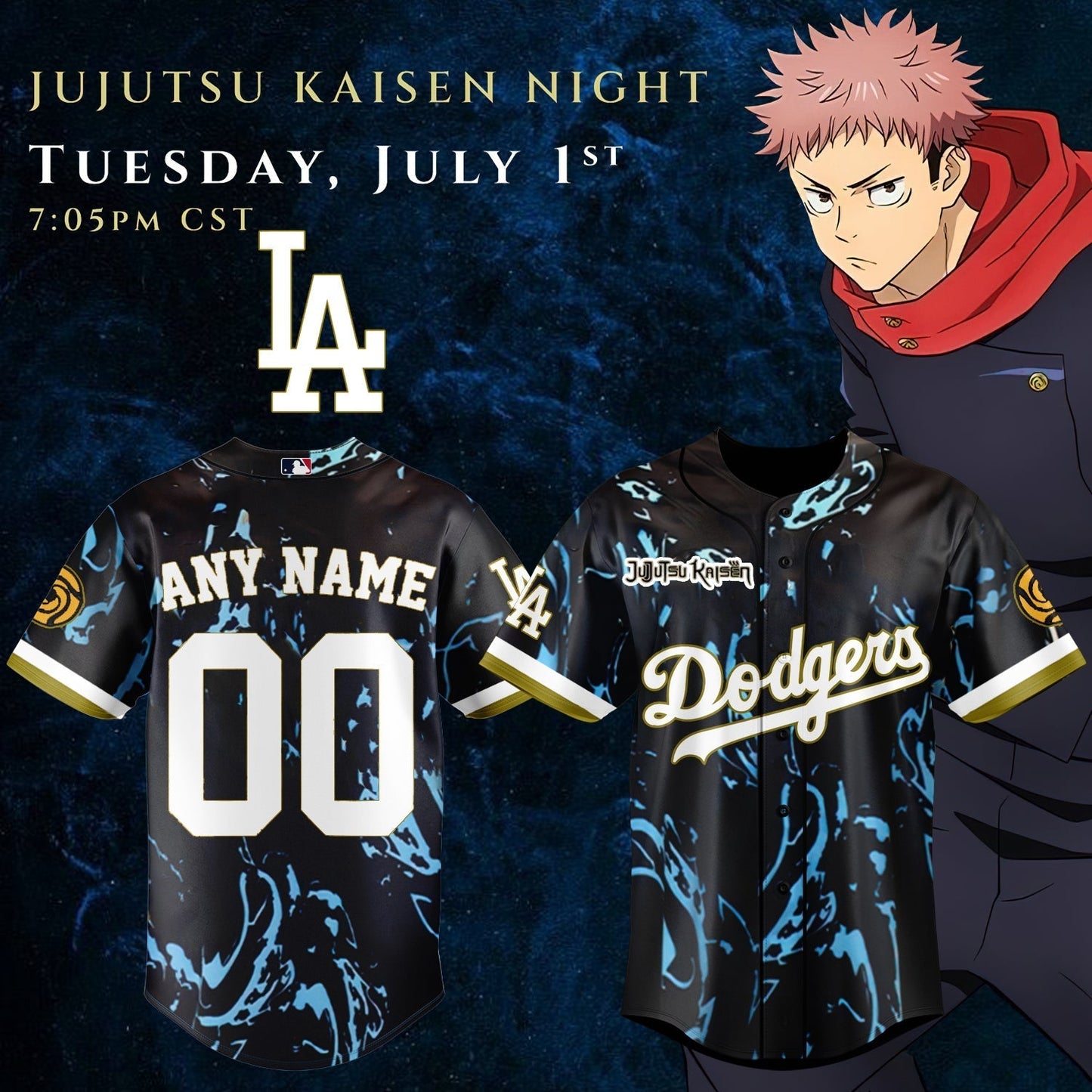 Los Angeles Dodgers x Jujutsu Kaisen Limited Jersey 2025