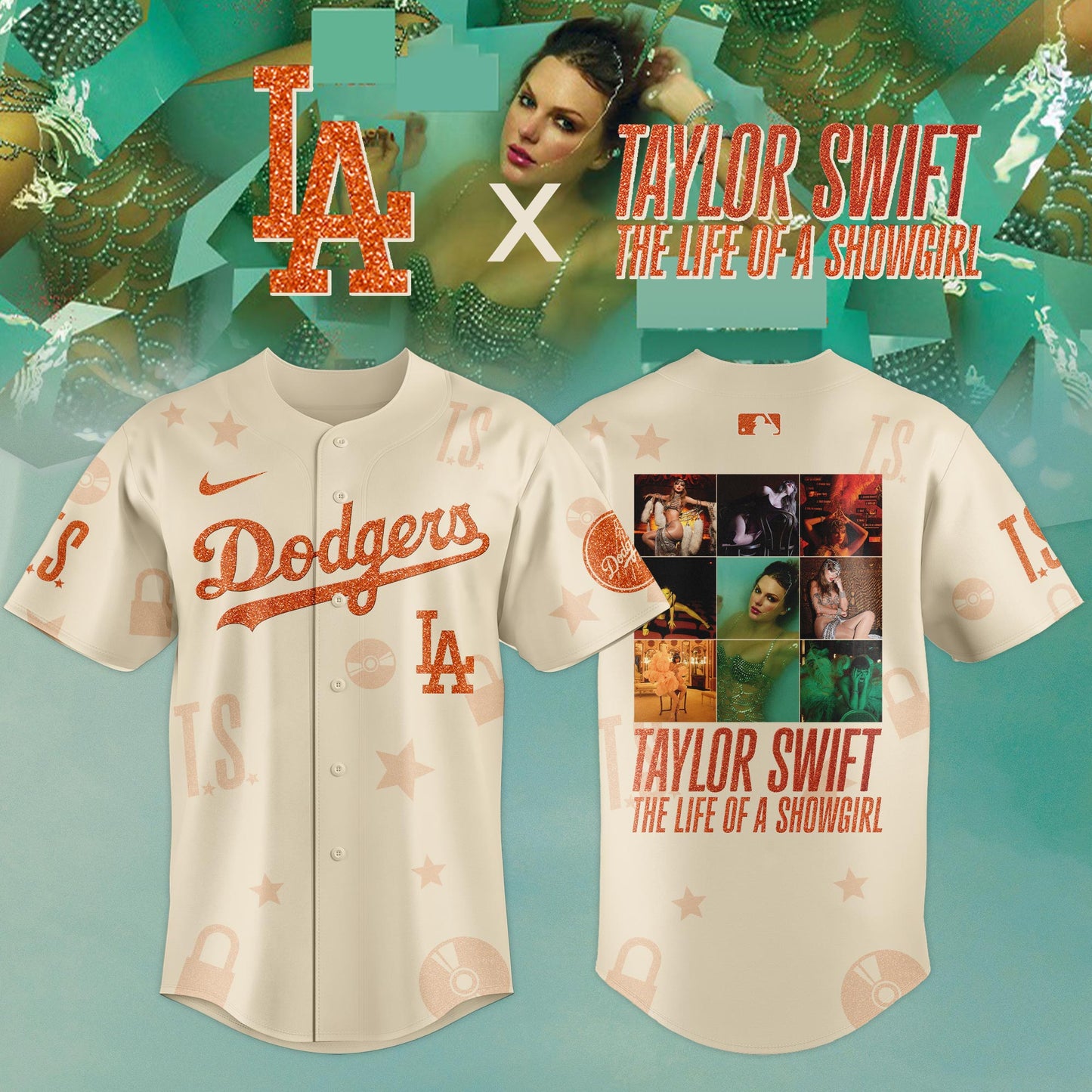 Los Angeles Dodgers x Taylor Swift “The Life of a Showgirl” 2025 Limited Editions Jersey