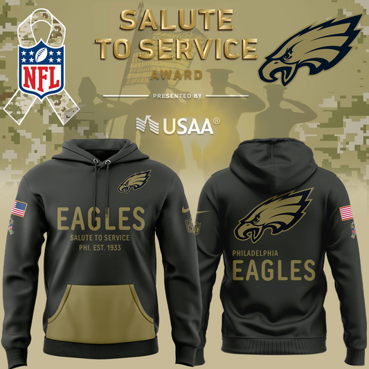 Philadelphia Eagles Salute to Service Sideline 2025 Hoodie