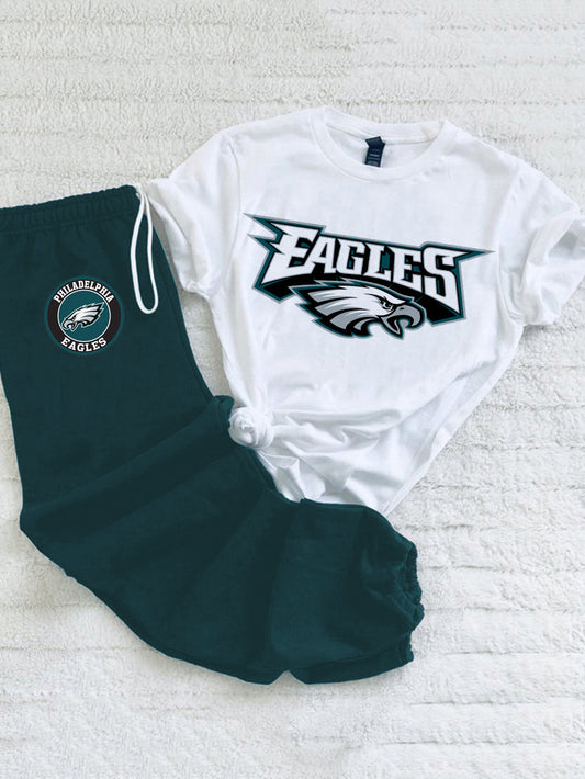 New Fashion Print Pants Two Piece Set