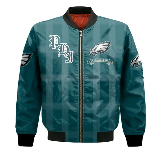 Philadelphia Eagles Football Team 2025 - 26 Unforgettable Memories Bomber Jacket