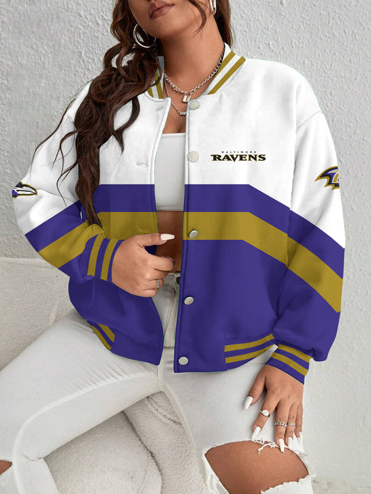 Baltimore Ravens Women's Long Pass Full- Snap Casual Jacket