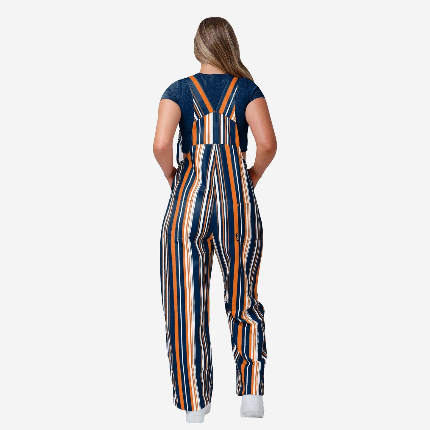 Chicago Bears Womens Hyper Stripe Bib Overalls