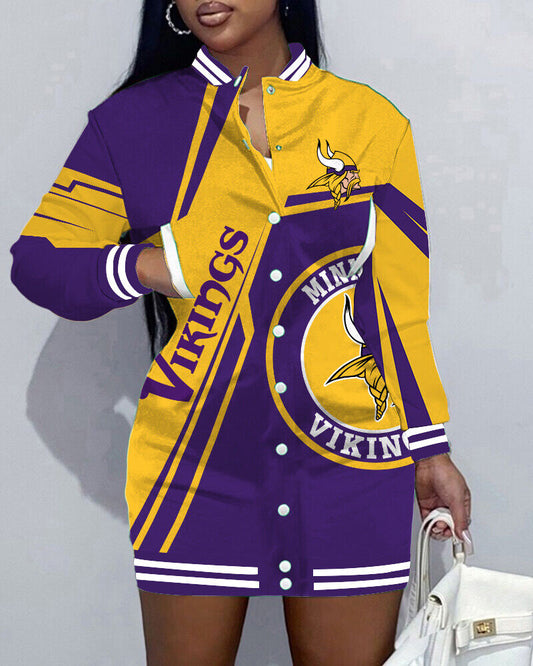 New
Limited Edition Button Down Long Sleeve Jacket Dress