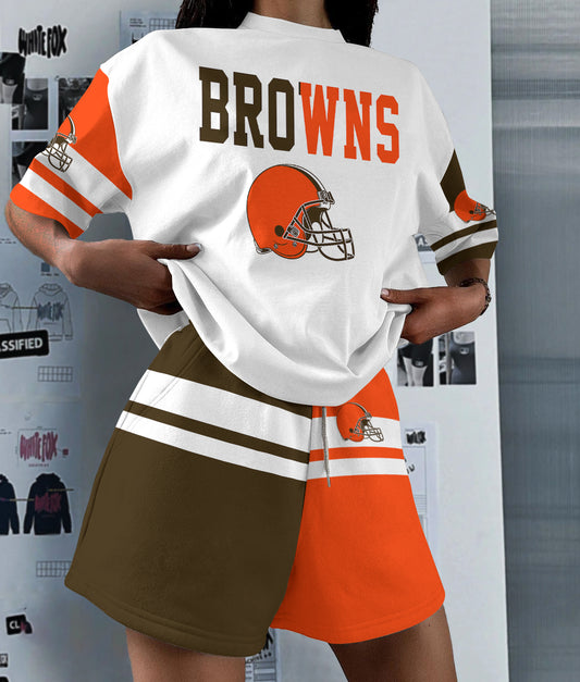 Cleveland Browns  Limited Edition Women's T-Shirt & Short Set