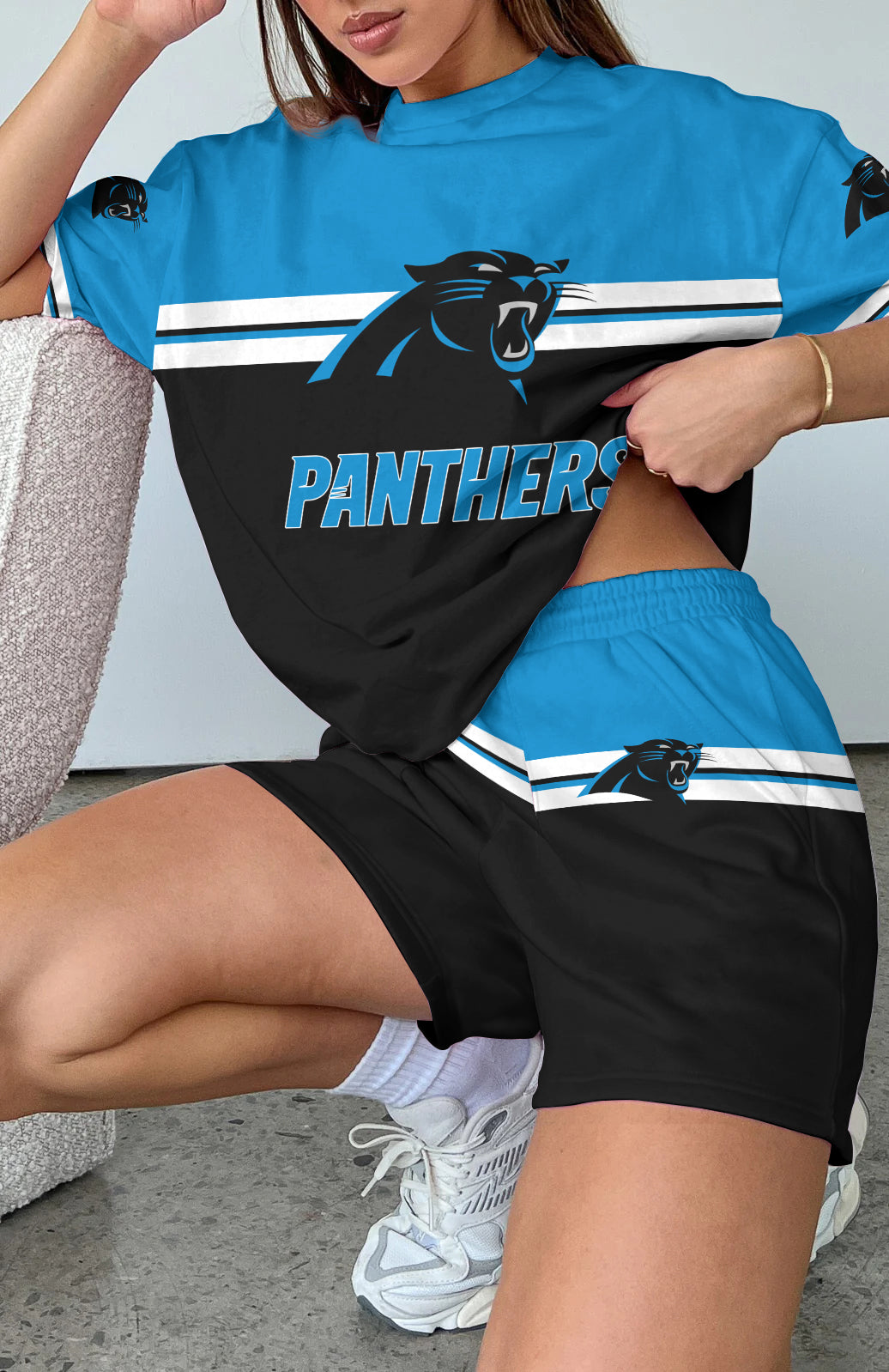 Carolina Panthers Limited Edition Women's T-Shirt & Short Set