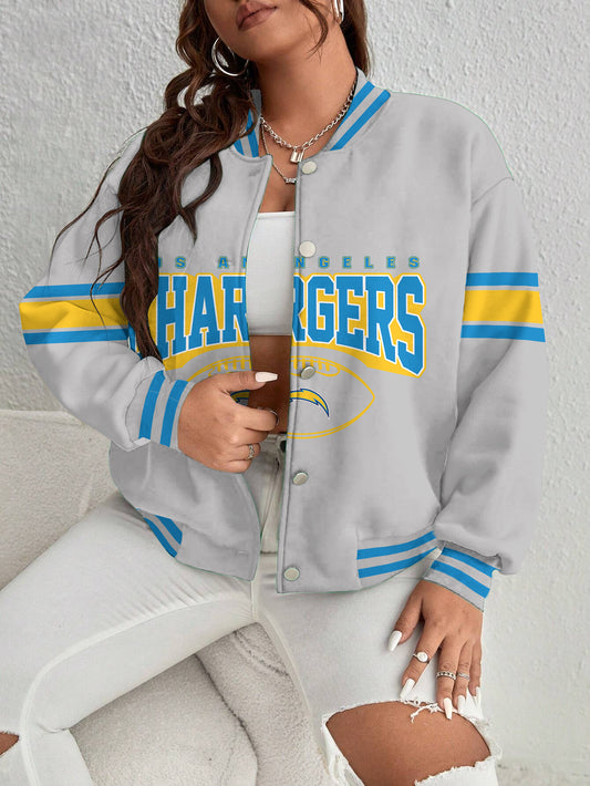 Los Angeles Chargers Women's Long Pass Full- Snap Casual Jacket