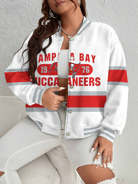 Tampa Bay Buccaneers Women's Long Pass Full- Snap Casual Jacket