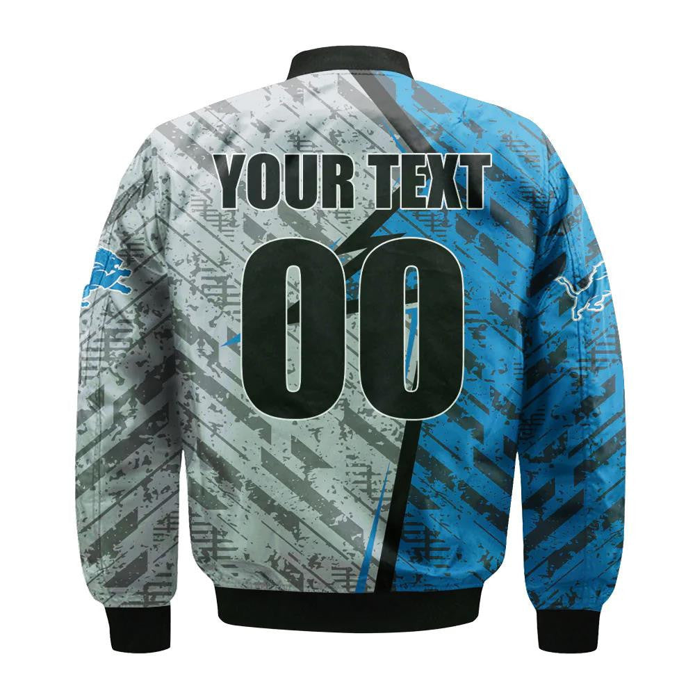 Detroit Lions Bomber Jacket 3D Printed Abstract Pattern Sport