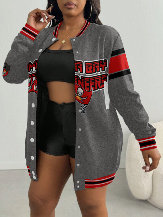 Tampa Bay Buccaneers Women's Limited Edition Button Down Long Sleeve Jacket Dress