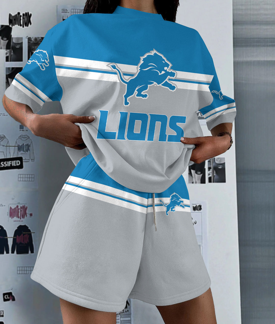Detroit Lions Limited Edition Women's T-Shirt & Short Set