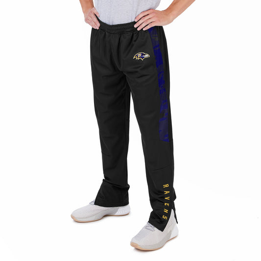 Zubaz NFL Men's Baltimore Ravens Track Pants W/ Camo Lines Side Panels