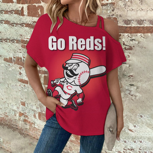 Asymmetrical Neck Short Sleeve T-Shirt