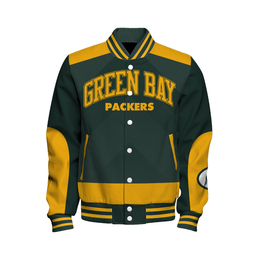 Green Bay Packers Football Team 2025 - 26 Stay Ahead Of The Trend Unisex Varsity Jacket