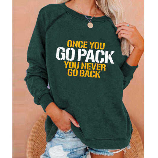 Temperament Fashion Printed Round Neck Sweatshirt