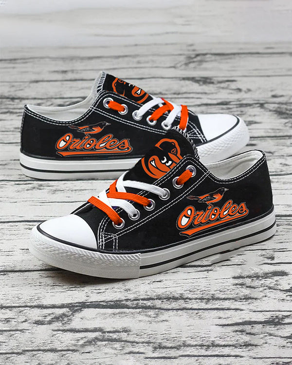 Casual printed low-top canvas shoes unisex