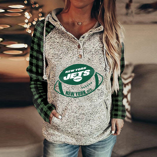 Fashion color blocking printed Hoodie