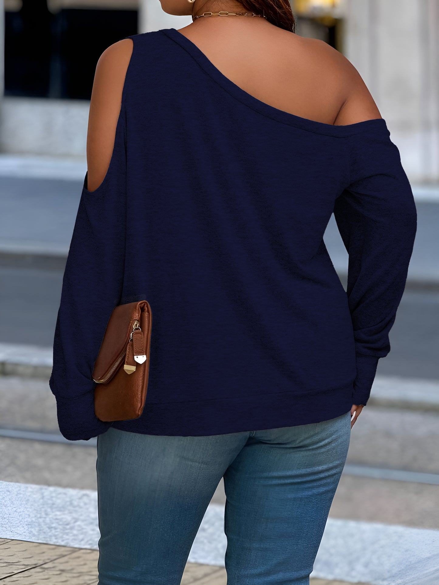 Asymmetric Off-Shoulder Women's Sweatshirt