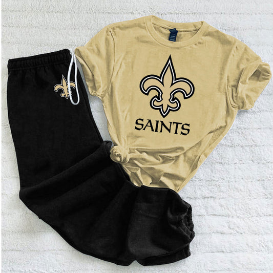 Casual loose fashion printed suit