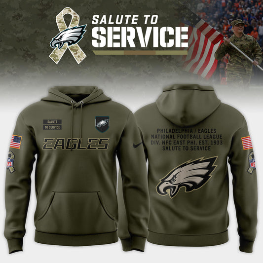 Philadelphia Eagles 2025 Salute to Service Limited Combo Hoodie