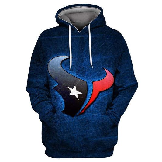 Houston Texans 3D Printed Hooded Pocket Pullover Sweater
