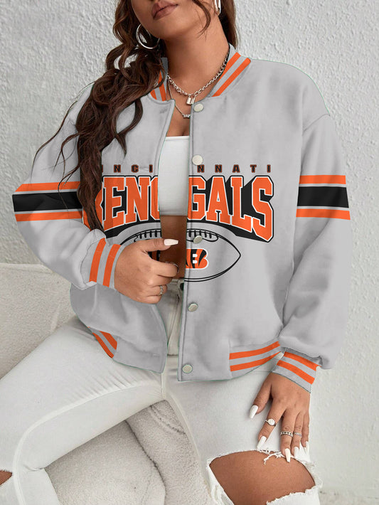 Cincinnati Bengals Women's Long Pass Full- Snap Casual Jacket