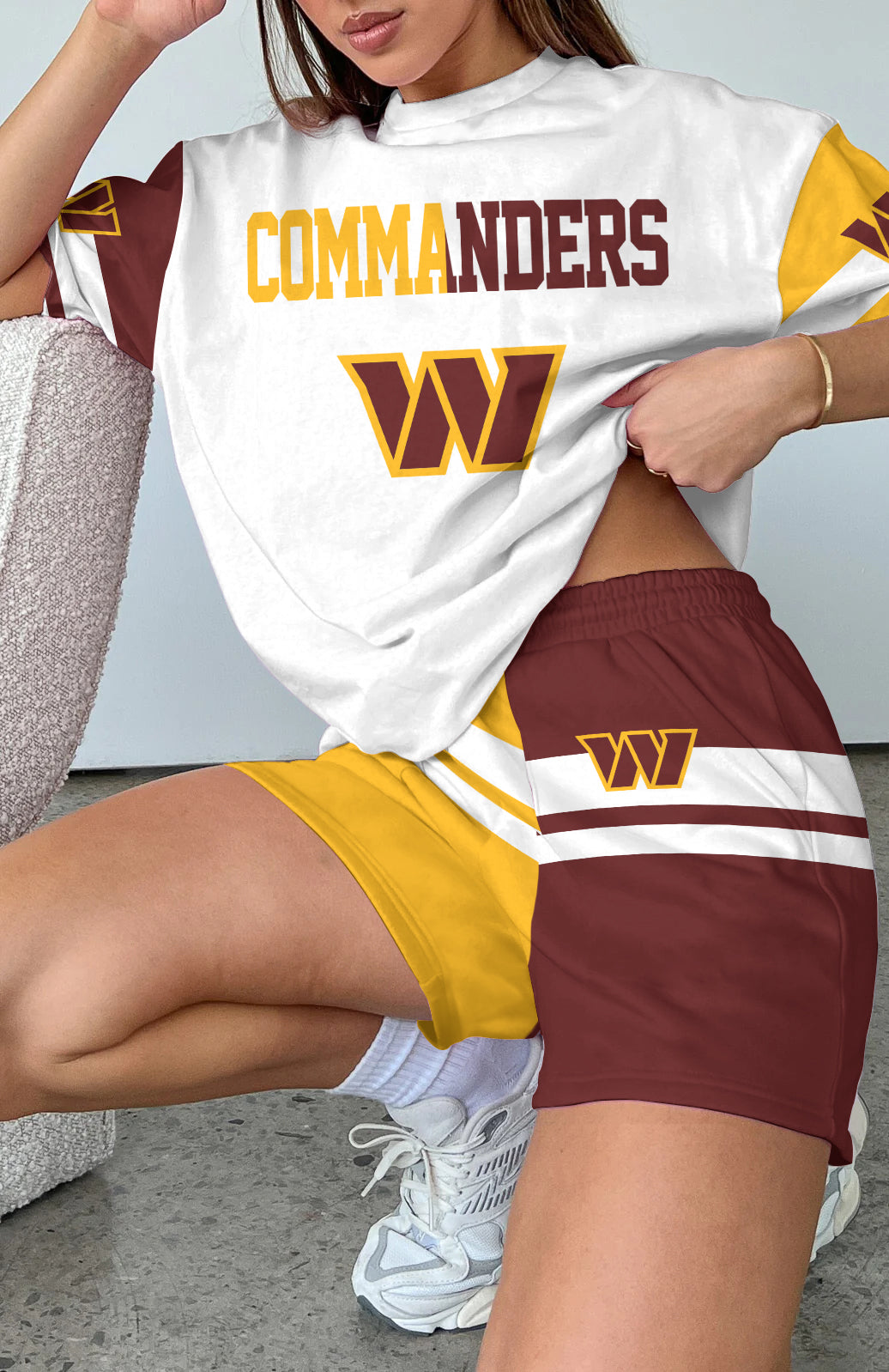 Washington Commanders  Limited Edition Women's T-Shirt & Short Set