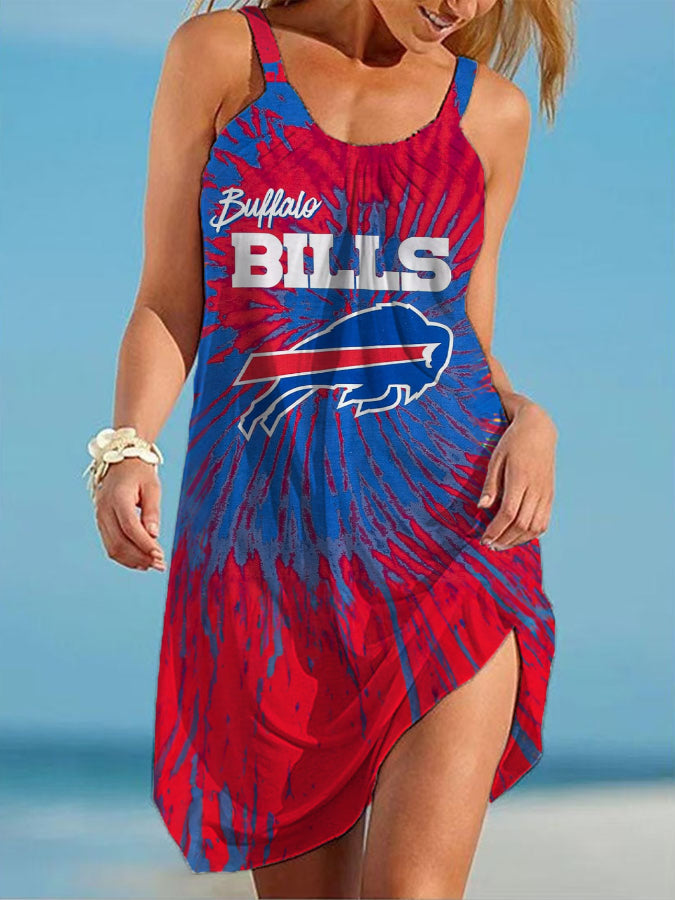 Buffalo Bills Round neck sleeveless printed dress