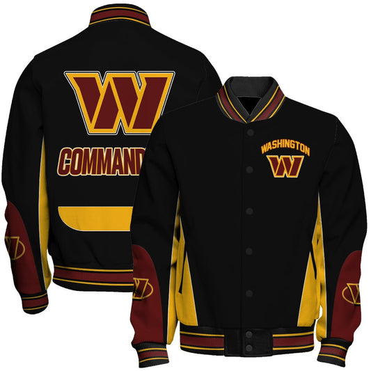 Washington Commanders Football Team 2025 - 26 In Sync With The Home Team Unisex Varsity Jacket