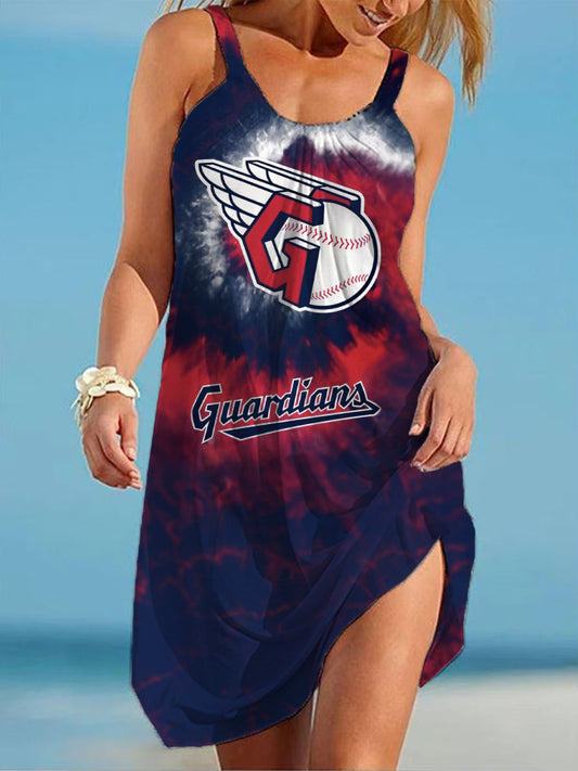 Guardians Round neck sleeveless printed dress