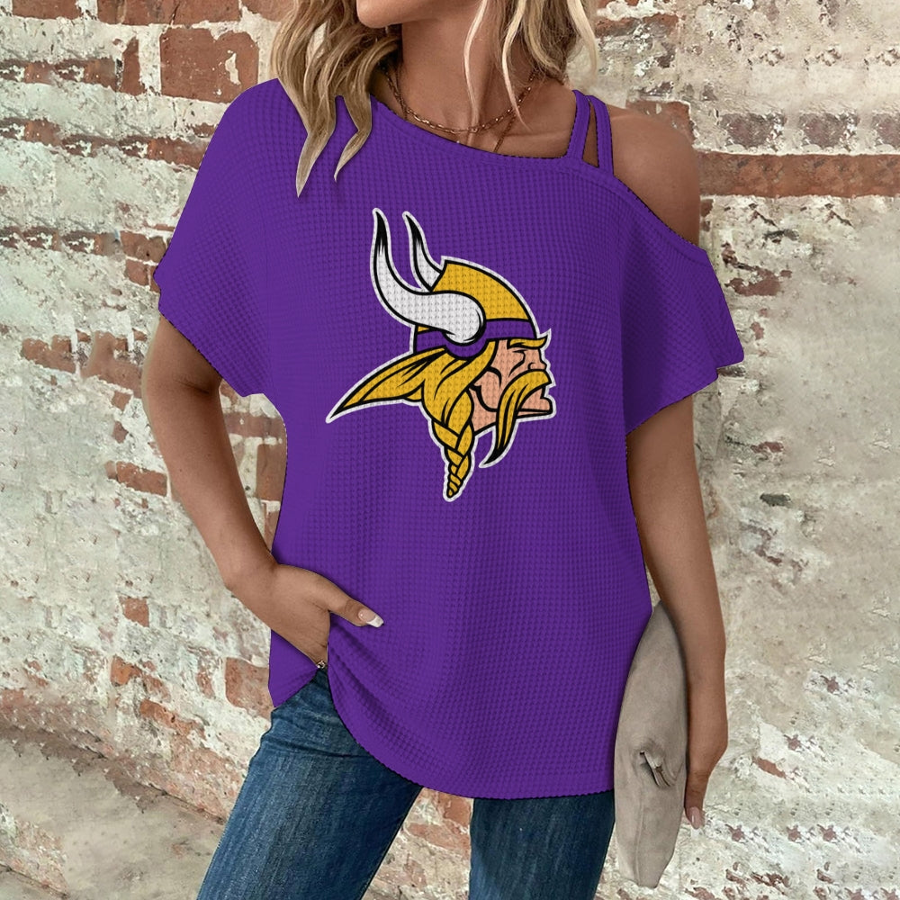 Asymmetrical Neck Short Sleeve T-Shirt