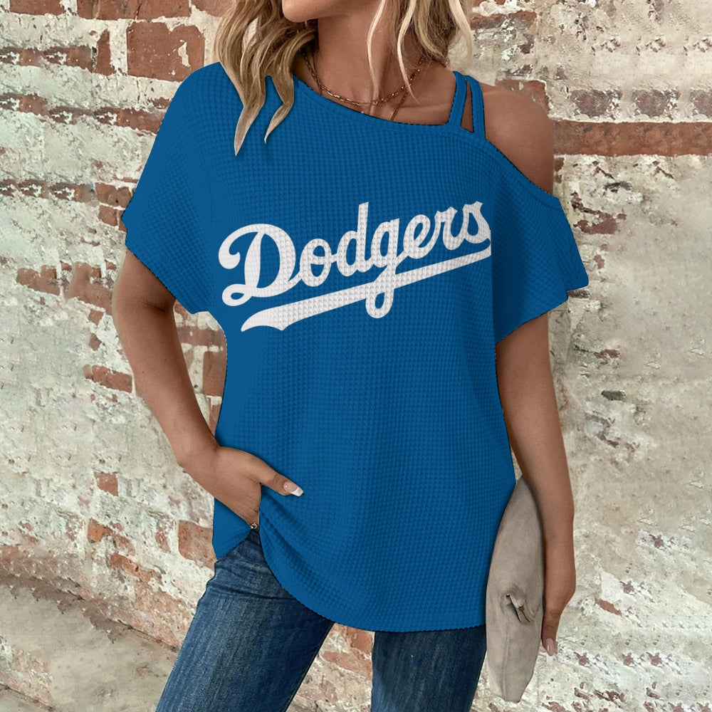 Asymmetrical Neck Short Sleeve T-Shirt