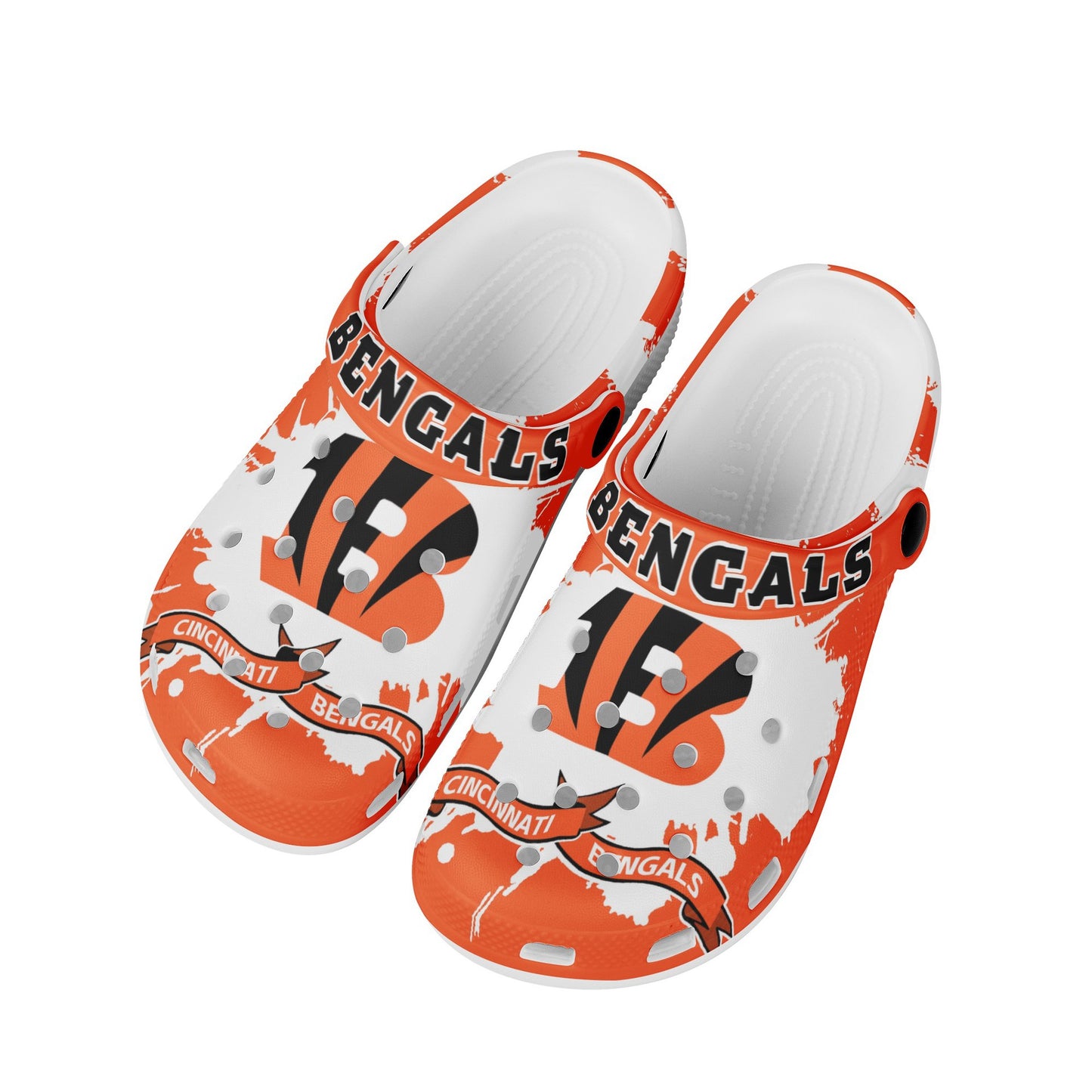 2023 new Cincinnati Bengals graphic print thong shoes men DIY beach sandals