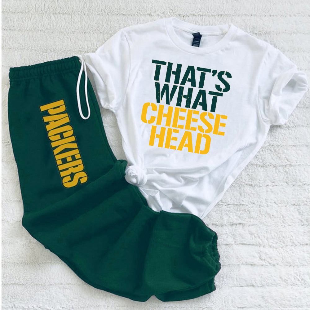 Two-piece casual printed pants suit