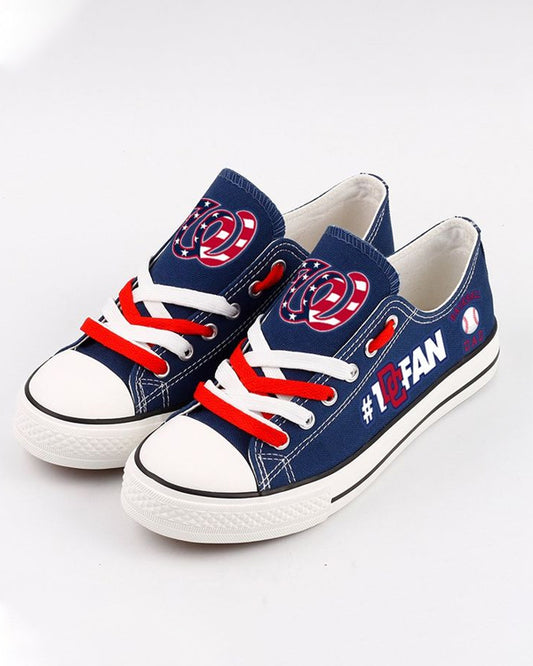 Casual printed low-top canvas shoes unisex
