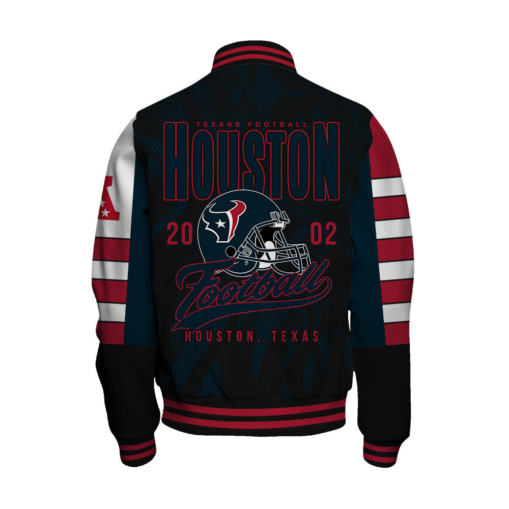 Houston Texans Football Team 2025 - 26 Wear Your Passion Unisex Varsity Jacket