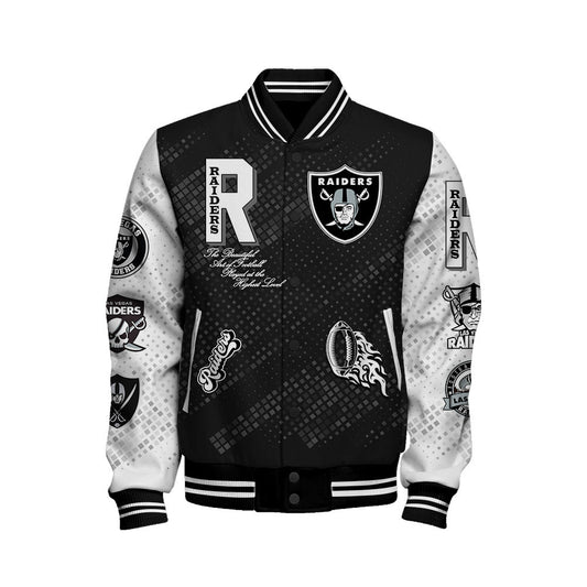 Las Vegas Raiders National Football League Pattern Varsity Jacket V13