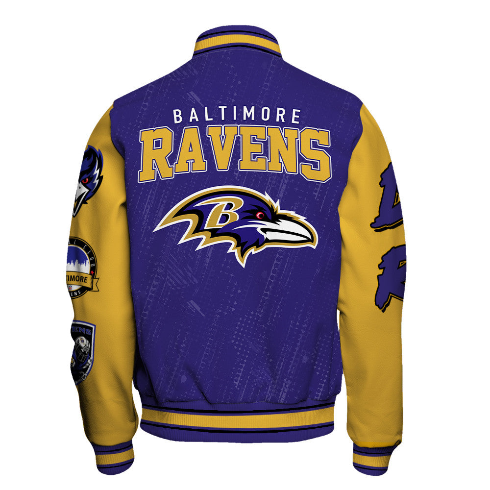 Baltimore Ravens National Football League Conquer Every Field Unisex Varsity Jacket