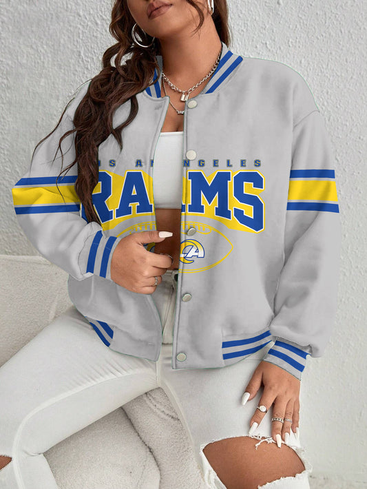 Los Angeles Rams Women's Long Pass Full- Snap Casual Jacket
