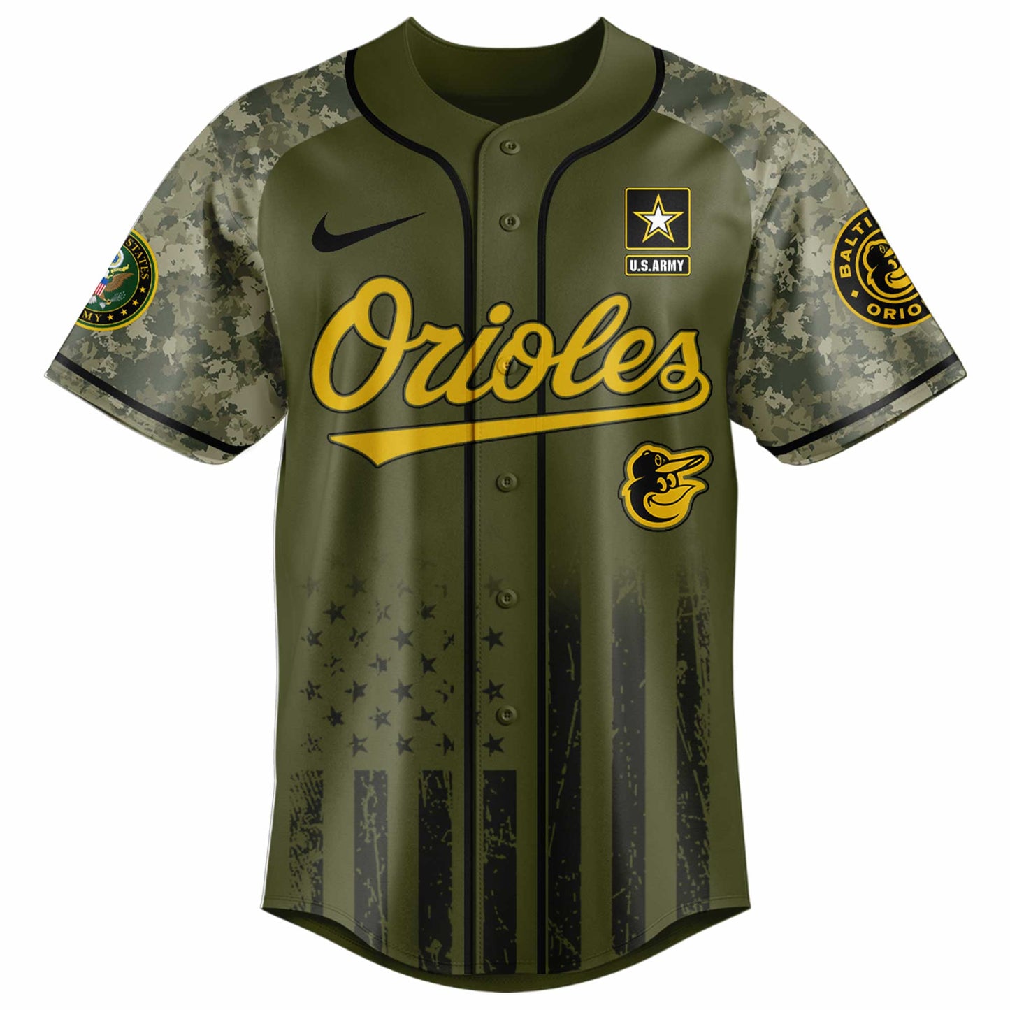 Baltimore Orioles MLB x 250 U.S. ARMY Jersey 03