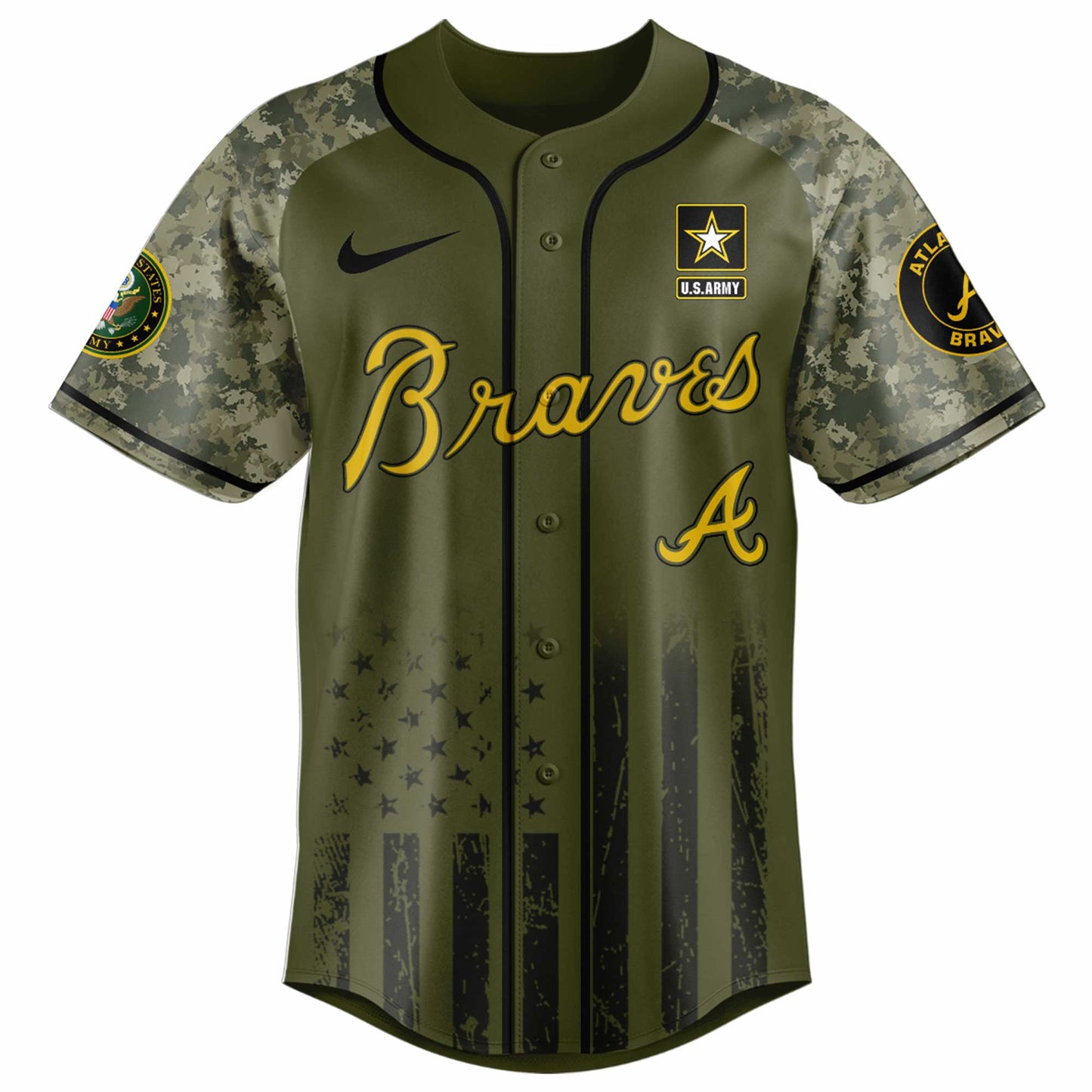 Atlanta Braves MLB x 250 U.S. ARMY Jersey 03