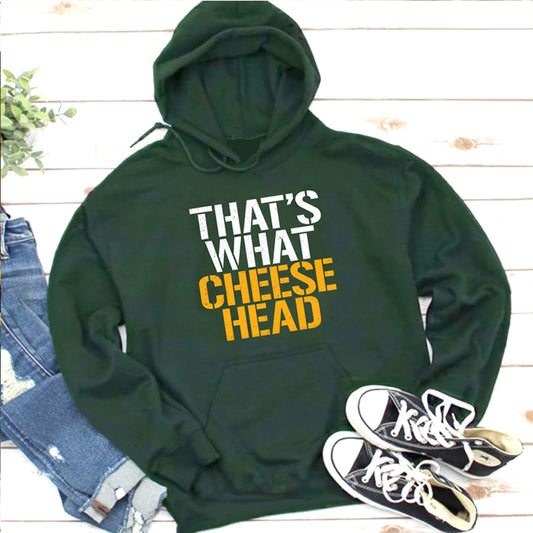 Letter print casual pullover hoodie