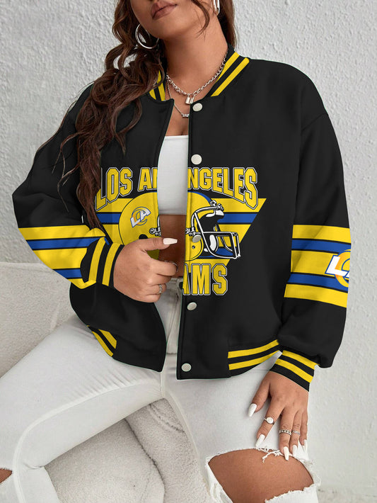Los Angeles Rams Women's Long Pass Full- Snap Casual Jacket