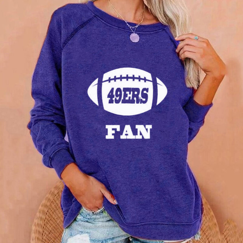 Fashion Temperament Printed Raglan Sleeve