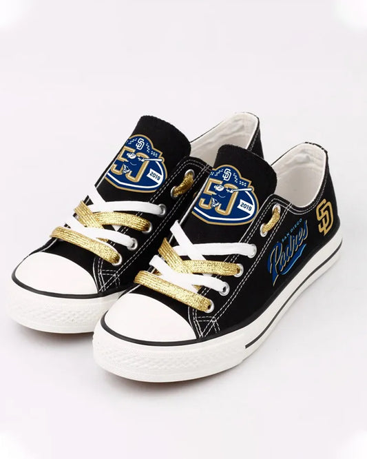 Casual printed low-top canvas shoes unisex